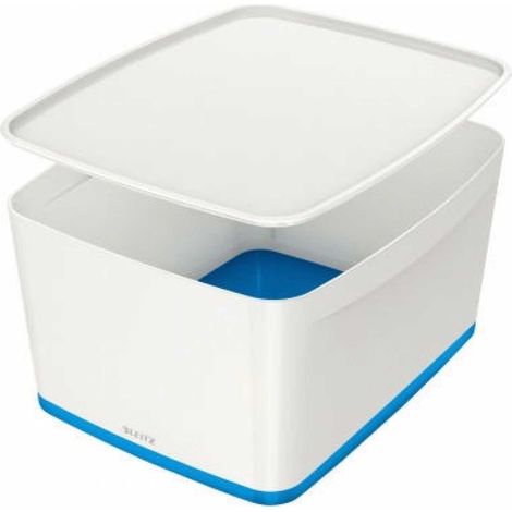 Leitz Mybox Stapelbare Aufbewahrungsbox in Weiß und Blau (1/4)