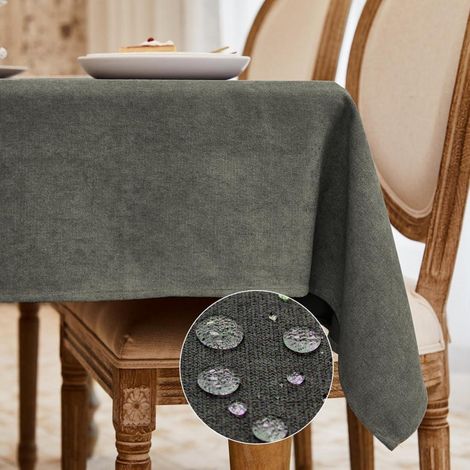 Abwaschbare Tischdecke 140 x 240 cm, wasserdicht, knitterfrei, rechteckig