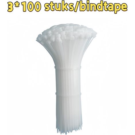 Lot de 3 attaches de câble autobloquantes multifonctionnelles en nylon blanc pour maison bureau jardin atelier et organisation des câbles et objets (1/5)