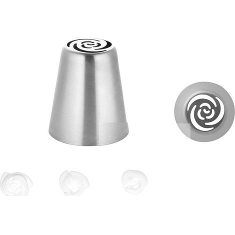 Bocchetta russa bocciolo di rosa acciaio inossidabile 24 mm