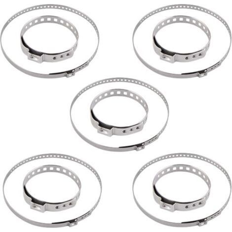 10pcs Collier de serrage de soufflet d'essieu Ajustable, Collier Soufflet Cardan En Acier Inoxydable Jeu de Pinces à Joint CV, véhicule pinces réglables Kit(5 Petites et 5 Grandes) (1/5)