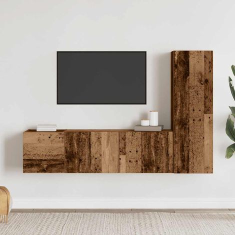 Maison Exclusive - TV-Wandschränke 3 Stk. Altholz-Optik Holzwerks
