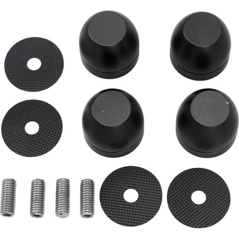 Support en aluminium pour enceintes, pieds isolateurs antivibrations, amortisseurs audio noirs pour amplificateur, jeu de 4 (1/5)