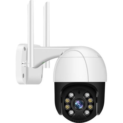 Camera De Surveillance Ptz Wifi Sans Fil 1080P 2Mp Hd, Camera De Surveillance Interieure/Exterieure, Audio Bidirectionnel, Detection De Mouvement, Acces A Distance (1/5)