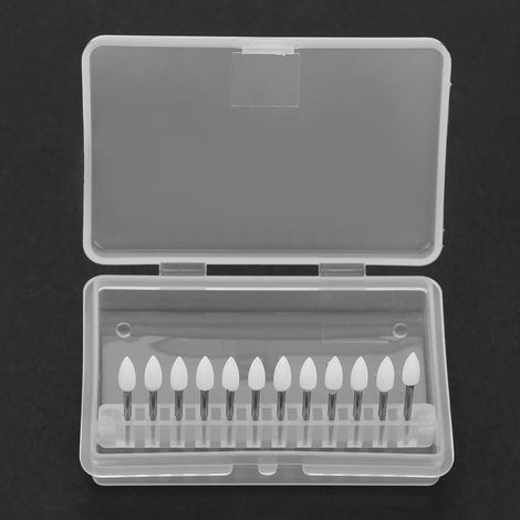 Lot de 12 fraises dentaires FL2 haute vitesse pour meulage et polissage, tête de ponçage pour réparation dentaire, set abrasif professionnel (1/5)