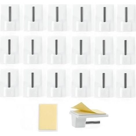 Accroche Rideau - Noname - 20 Pcs - Blanc - Autocollants - Intérieur (1/4)