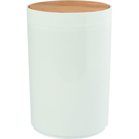 Papelera PP y Bambú OSLO 5L Blanco MSV
