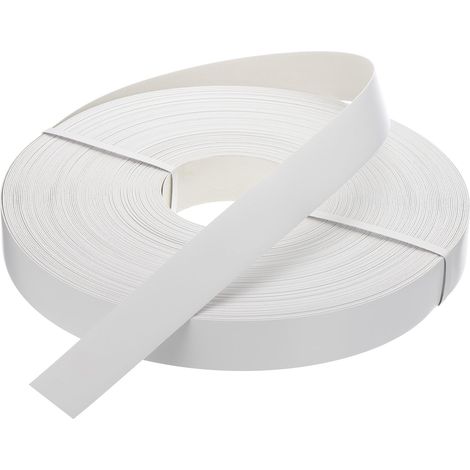 Bande de Chant 76 Mètre x 45mm, Bande Bordure Meuble Masquage Préencollé en PVC, Placage Contreplaqué Flexible avec Adhésif Thermofusible pour Bords Meuble Étagère Panneaux, Blanc (1/5)