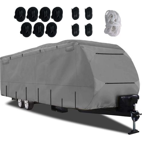 Protection toutes saisons pour camping-car, bâche 5 couches respirante avec accès latéraux et arrière (1/2)