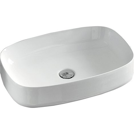 Lineabeta - Lavabo ovale da appoggio Acquaio in ceramica 59x38