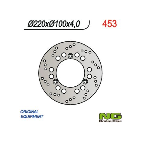 Disco de freno delantero NG para Suzuki Burgman 125/250 02-05 (220x100x4) 3 orificios 10,5 mm
