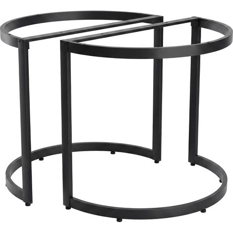 Lot de 2 Pieds de Table Cranford Noir (1/5)
