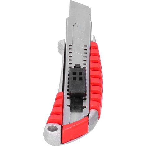 Couteau utilitaire en métal rétractable à verrouillage automatique, outil de découpe pour travaux manuels, largeur 18 mm (1/5)