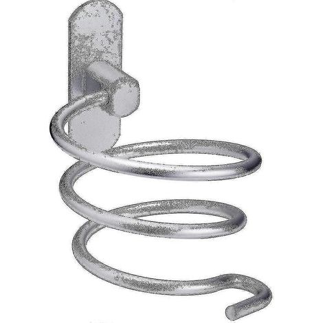 Support pour sèche-cheveux Free Punch, support spiralé pour sèche-cheveux - argent (1/3)