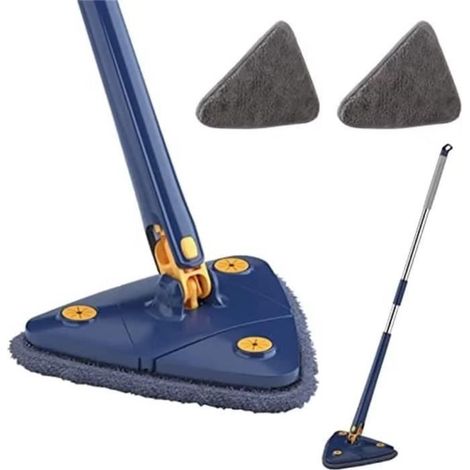 Balai De Nettoyage Triangulaire Réglable Vadrouille De Nettoyage Triangle Réglable Rotative À 360° Mop Balai Télescopique (1/4)