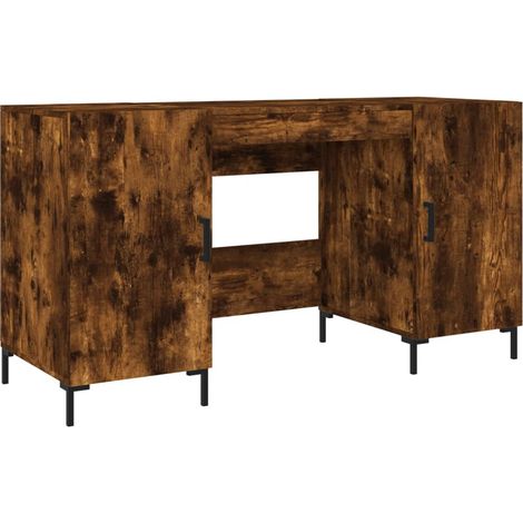 Maison Exclusive - Schreibtisch Räuchereiche 140x50x75 cm Holzwer