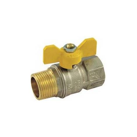 VALVOLA A SFERA PER GAS MF CON LEVA FARFALLA Misura: 1/2"  DN 14