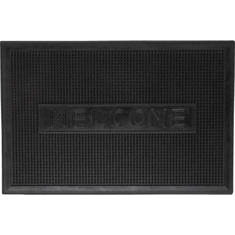 Fußmatte Welcome schwarz 40 x 60 cm Fußabtreter Schmutzmatte Schmutzfangmatte