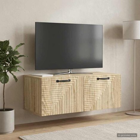 Wandmontierter TV-Schrank Sonoma-Eiche 78,5 x 41 x 30 cm (1/5)
