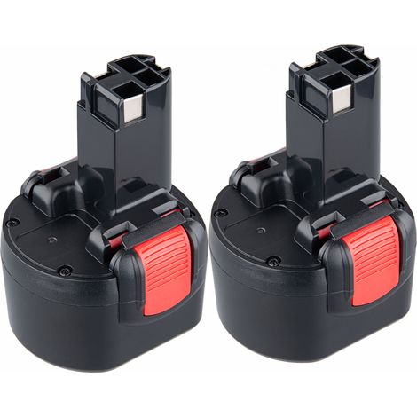 2X 9.6V 4.8Ah Ni-MH Batterie de Rechange pour Bosch BAT048 BAT100 BAT119 2607335272 2607335461 GSR 9.6VE-2 PSR 9.6VE-2 PSR960 23609 32609-RT outil électrique (4800 mAh, NiMH) (1/5)