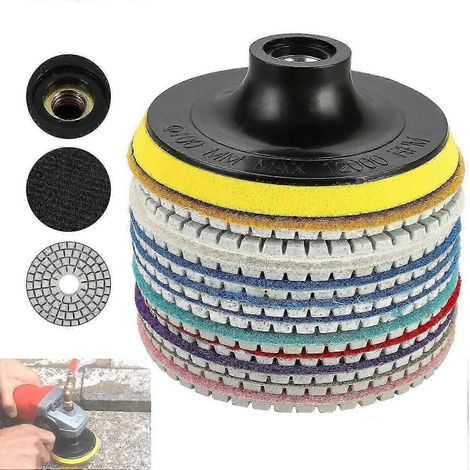 Ensemble complet de 12 pièces de papiers abrasifs et de tampons de ponçage, ainsi que de disques de polissage diamantés (1/5)