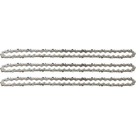 Lot de 3 chaînes tronçonneuse 3/8" 1,3 mm – 56 maillons, guide 40 cm – Compatible Oregon, Makita