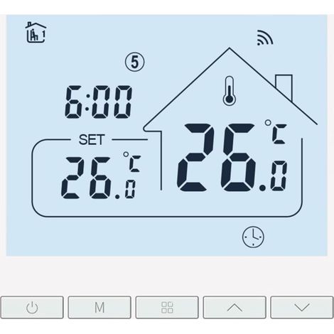 Intelligente Thermostate, Heizungsthermostat, Raumthermostat, WiFi-Thermostat, Thermostat für elektrische Fußbodenheizung, kompatibel mit Google (16 A). FLITI (1/4)