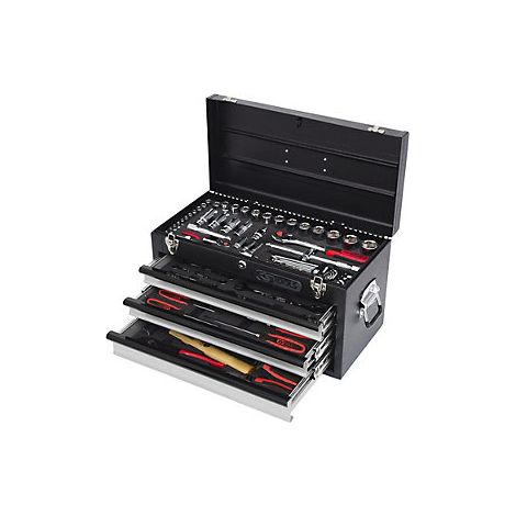 KS TOOLS  1/4"+1/2"  CHROMEplus Juego  de herramientas  universales de  99 piezas  GEAR -  918.0100 (1/4)