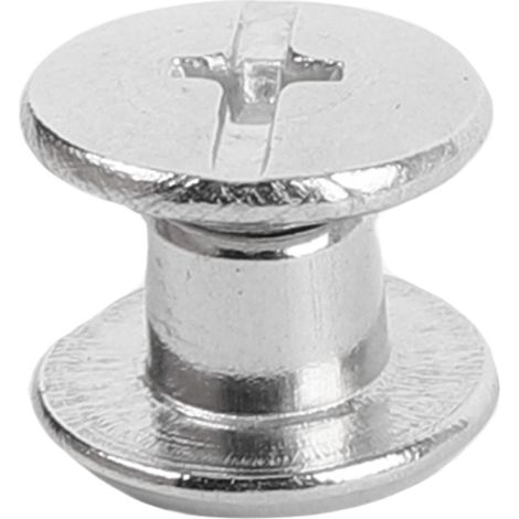 Lot de 50 vis Chicago M4 5x4x9,5 mm à tête plate ronde en acier inoxydable pour travaux du cuir (1/5)