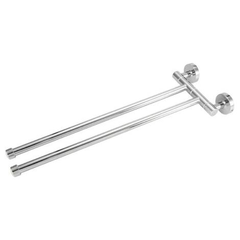 Porte-Serviettes avec Accessoires Base en Alliage de Zinc pour Salle de Bain Mural étagère Porte-Serviettes pivotante rotative(2 Bras) (1/5)