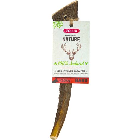 Bâton à mâcher Bois de Cerf Entier M Hard, environ 15 cm, pour chien - de 15 kg - zolux (1/5)