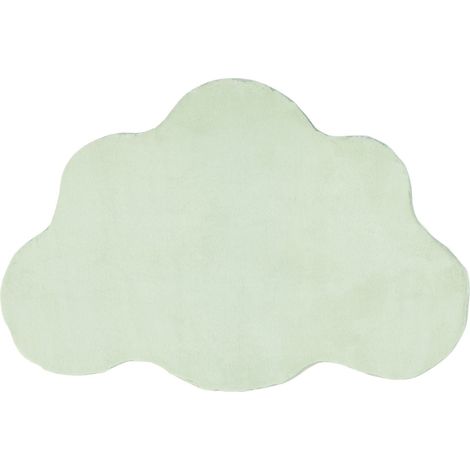 Area Rug Light Green Faux Fur 80 x 120 cm High Pile Irregular Shape Living Room Polyester Backing Modern PARSON (1/5)