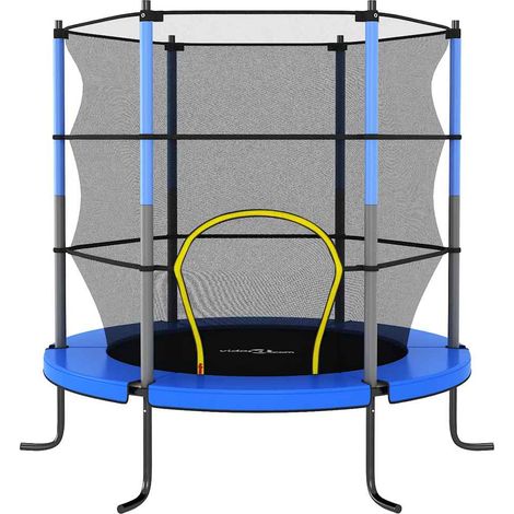 Maison Exclusive - Trampolin mit Sicherheitsnetz Rund 140x160 cm