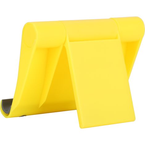 Support universel pour téléphone et tablette jaune, pivotant et pliable multifonctionnel (1/5)