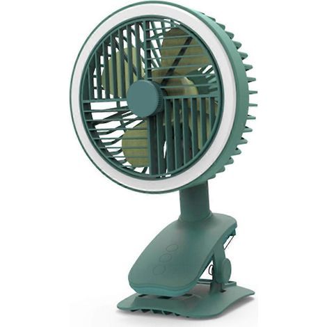 Ventilateur oscillant mini à pince, ventilateur portable de refroidissement avec 3 vitesses, alimentation USB (1/4)