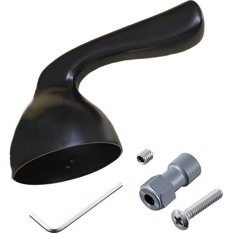 Tirador de repuesto para baño, apto para grifería RP74148, fabricado en cobre, con mango ergonómico, fácil de instalar y diseño elegante que realza la decoración interior (negro).
