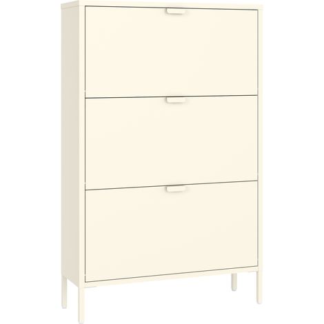 Scarpiera MARION a 3 ante in metallo bianco