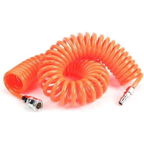 Tubo flessibile per aria compressa da 8 mm x 5 mm, resistente, in PU, adatto per pompe ad aria compressa e compressori, lunghezza 9 metri, colore rosso. (1/5)