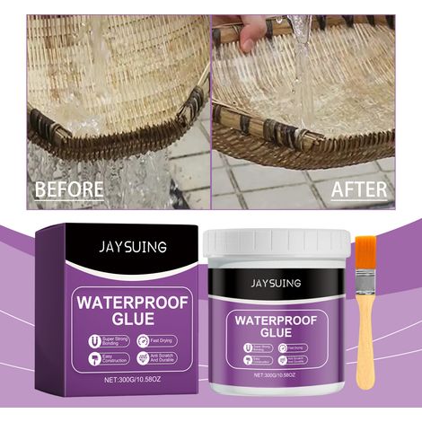 Adhésif imperméable simple et propre pour sceller et imperméabiliser les joints de toitures, salles de bains, murs et sols - 300 g (1/5)