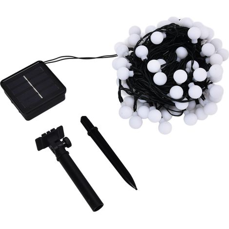 Guirlande lumineuse de 12 m avec 100 LED, 12 m de globes, idéale pour Halloween. Étanche IP65, fonctionne sur piles et offre une lu (1/5)