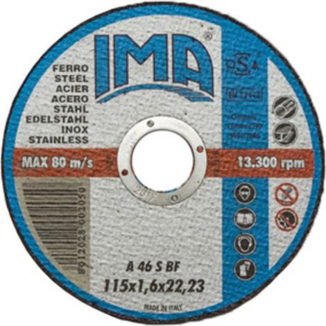IMA DISCO P/FERRO PIANO D 115X1,6 MM CONF 5 PZ- IMA- 10,0 confezione