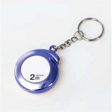 Mini 2m blue tape measure keychain, handy portable tape measure for everyday measurements (1/4)
