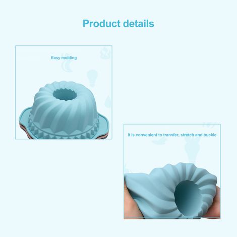 Silikon-Mousse-Kuchenform mit Doppelohren, hitzebeständige Kuchenform, DIY-Backform (1/5)