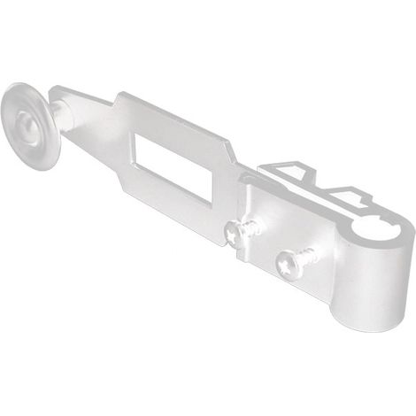 Poignée espagnolette standard - Ø 14 mm - alu & composite - extérieur - Blanc (1/3)
