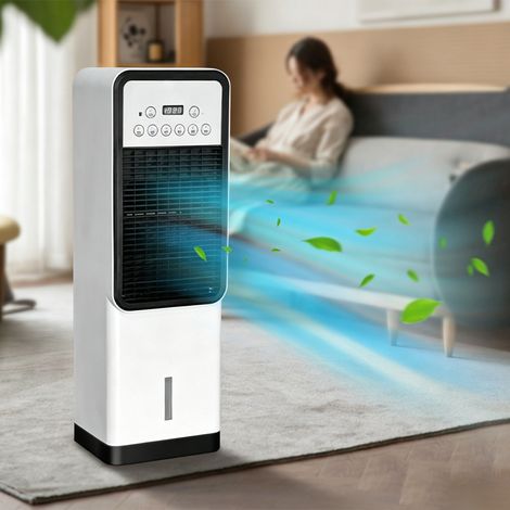 2-in-1 Multifunktions-Luftkühler-Ventilator – Mobiles Kühlgerät mit Heizfunktion, Standventilator für Zuhause und Büro, 1 Stück, Weiß (1/5)