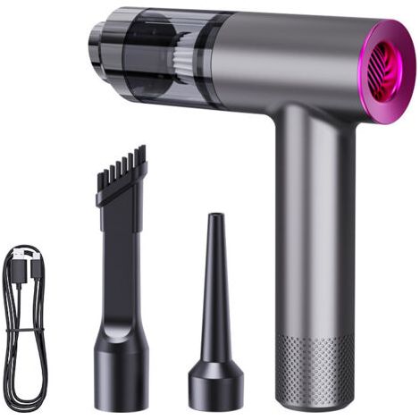 Aspirateur de voiture puissant, mini aspirateur portable à main 11 000 PA, aspirateur sans fil avec double filtration pour un nettoyage en profondeur de la voiture et de la maison (1/5)