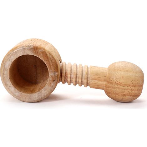 Ouvre-noix - Bois de Noyer Massif - Hauteur 14 cm - Diamètre 7 cm - Pour Noix, Amandes, Pistaches - 1 Pièce (1/5)