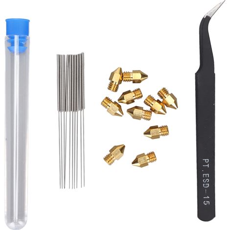 Pinces de Nettoyage Acier Inox pour Imprimante 3D, Aiguille et Buse Laiton MK8 - Accessoires Imprimante 3D (1/5)