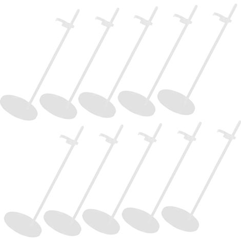 10 Pièces Stand De Poupée Supports De Poupées Miniatures Support De Support De Poupée Figurines d'action Présentoir De Poupée Base D'affichage De Poupées Métal Portable Plastique (1/5)