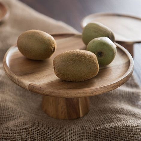 Vassoio da pasticceria in legno, ciotola da portata creativa, ciotola in legno multifunzionale ed ecologica per dessert, frutta e snack, decorazione (grande) 20 (1/4)